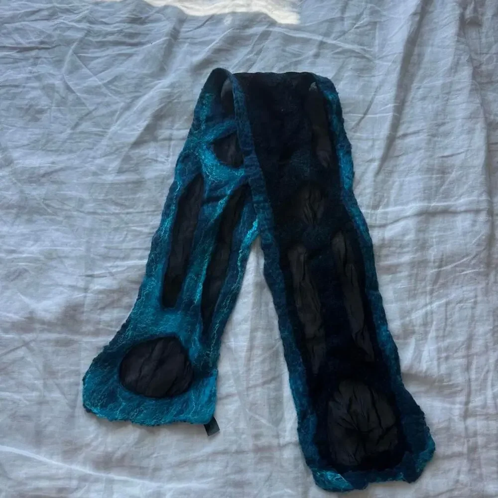 Vintage silk and wool scarf